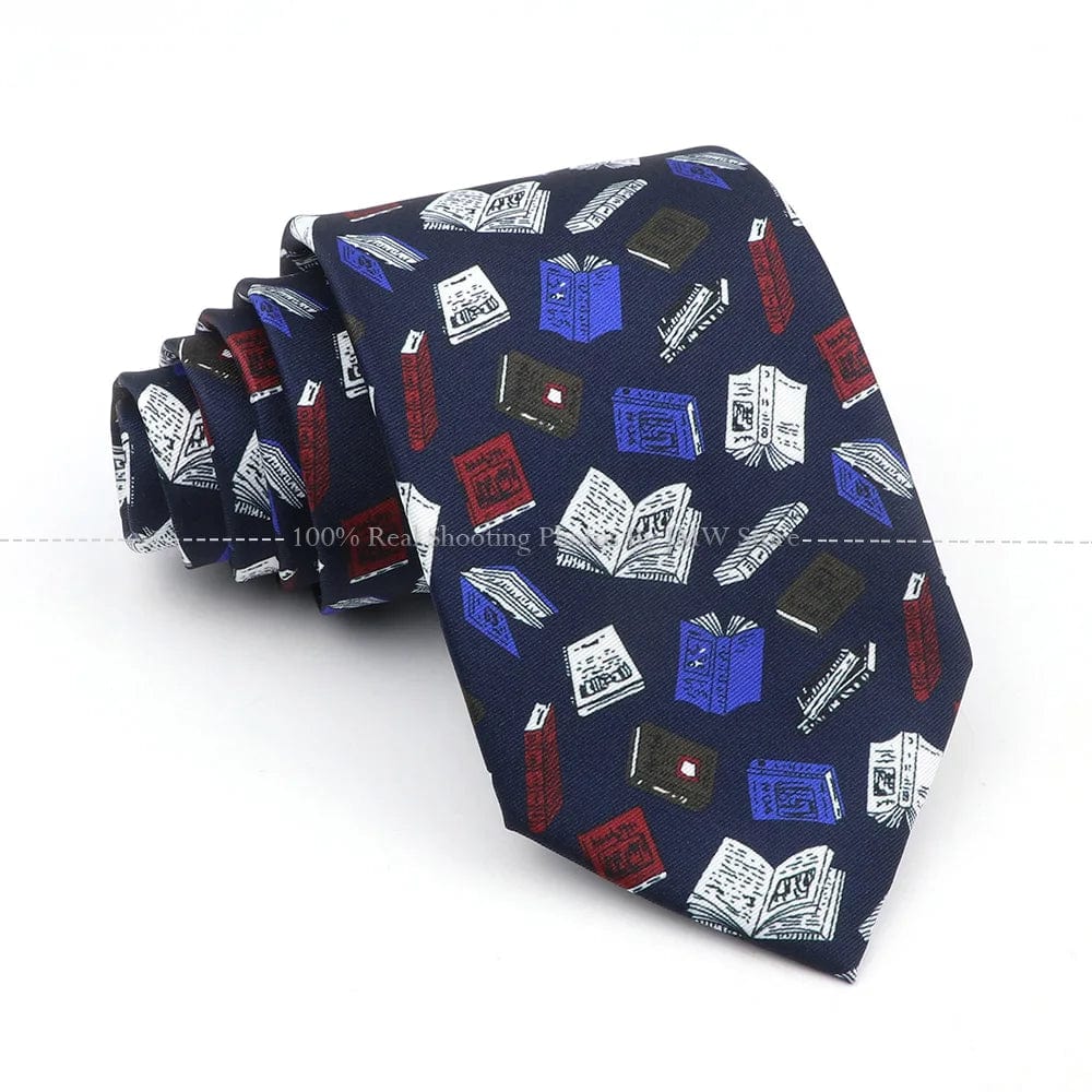 ZONFAZ Creative Imitation Silk Ties Men's Graffiti Necktie