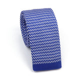 ZONFAZ Fashion Leisure Knitted Ties for Men Colourful Striped Woven Skinny Knit Neckties