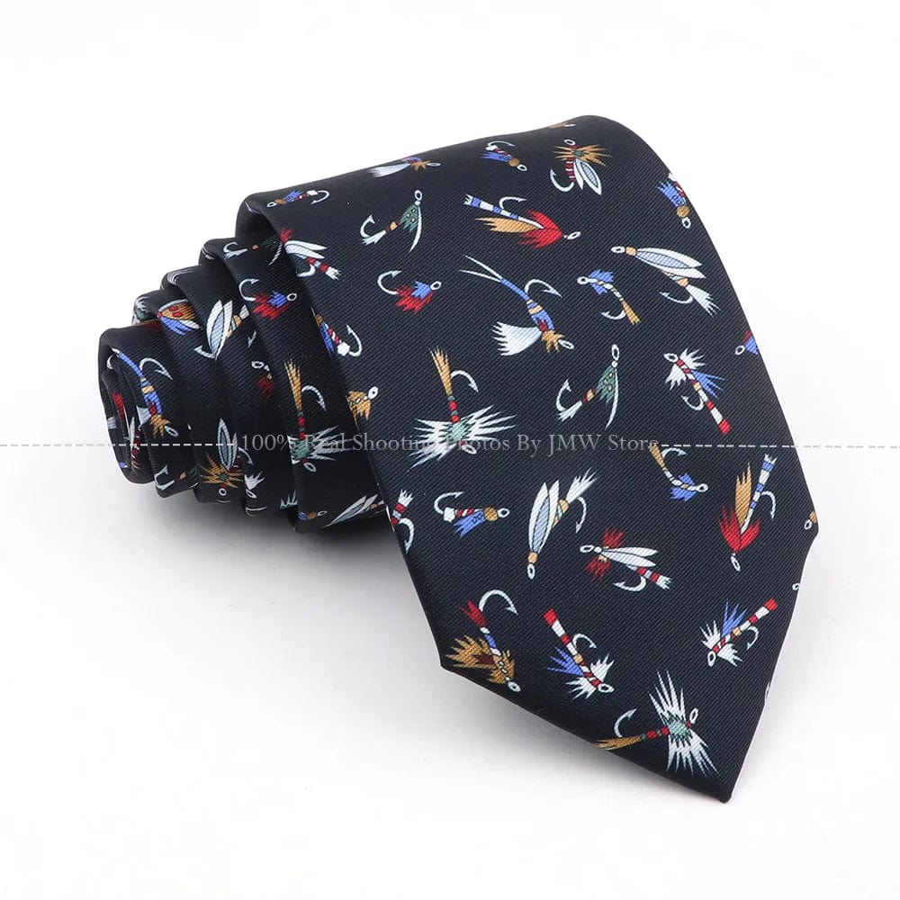 ZONFAZ Creative Imitation Silk Ties Men's Graffiti Necktie