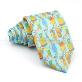 ZONFAZ Creative Imitation Silk Ties Men's Graffiti Necktie