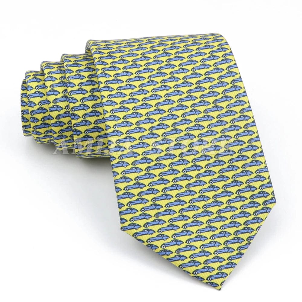 ZONFAZ Creative Imitation Silk Ties Men's Graffiti Necktie