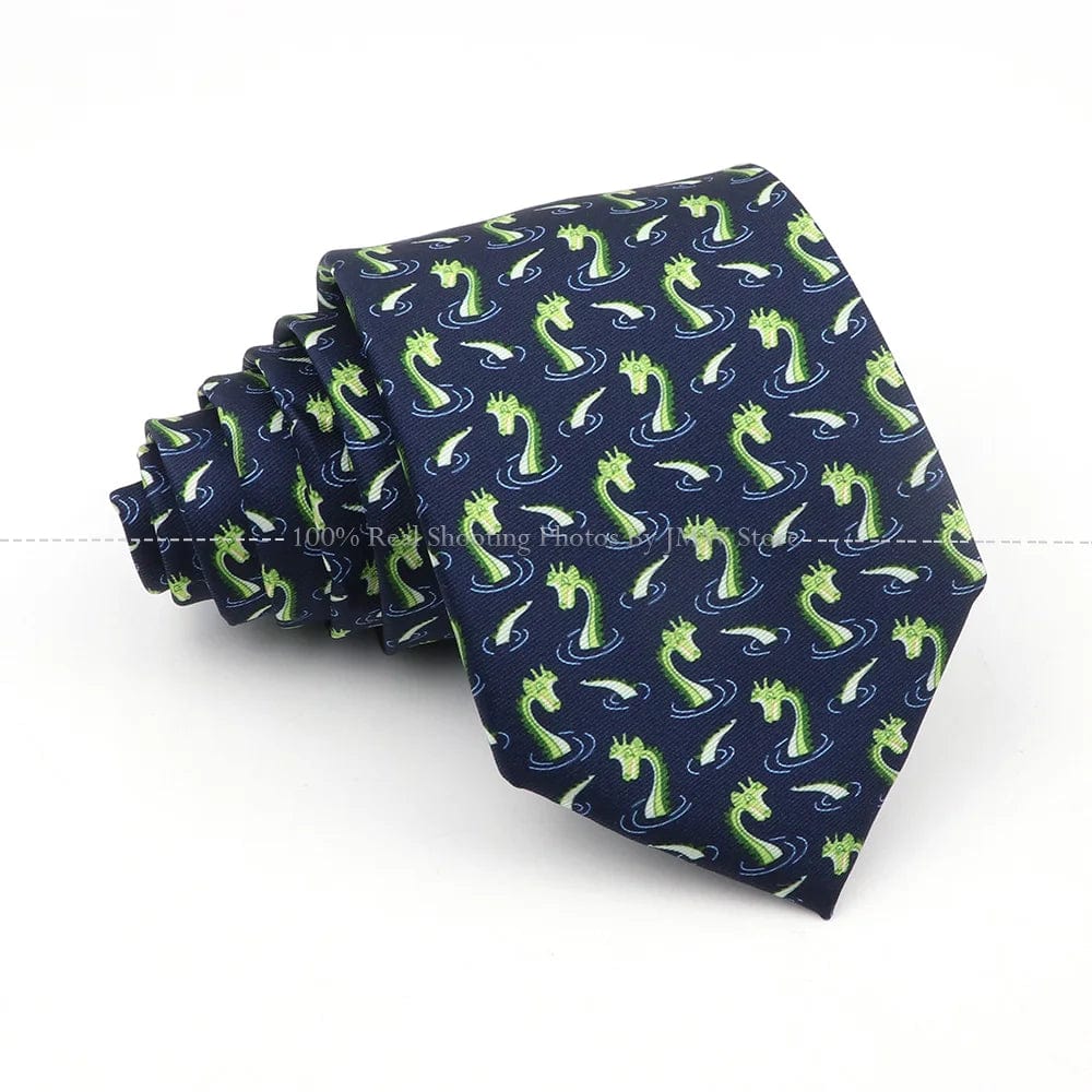 ZONFAZ Creative Imitation Silk Ties Men's Graffiti Necktie