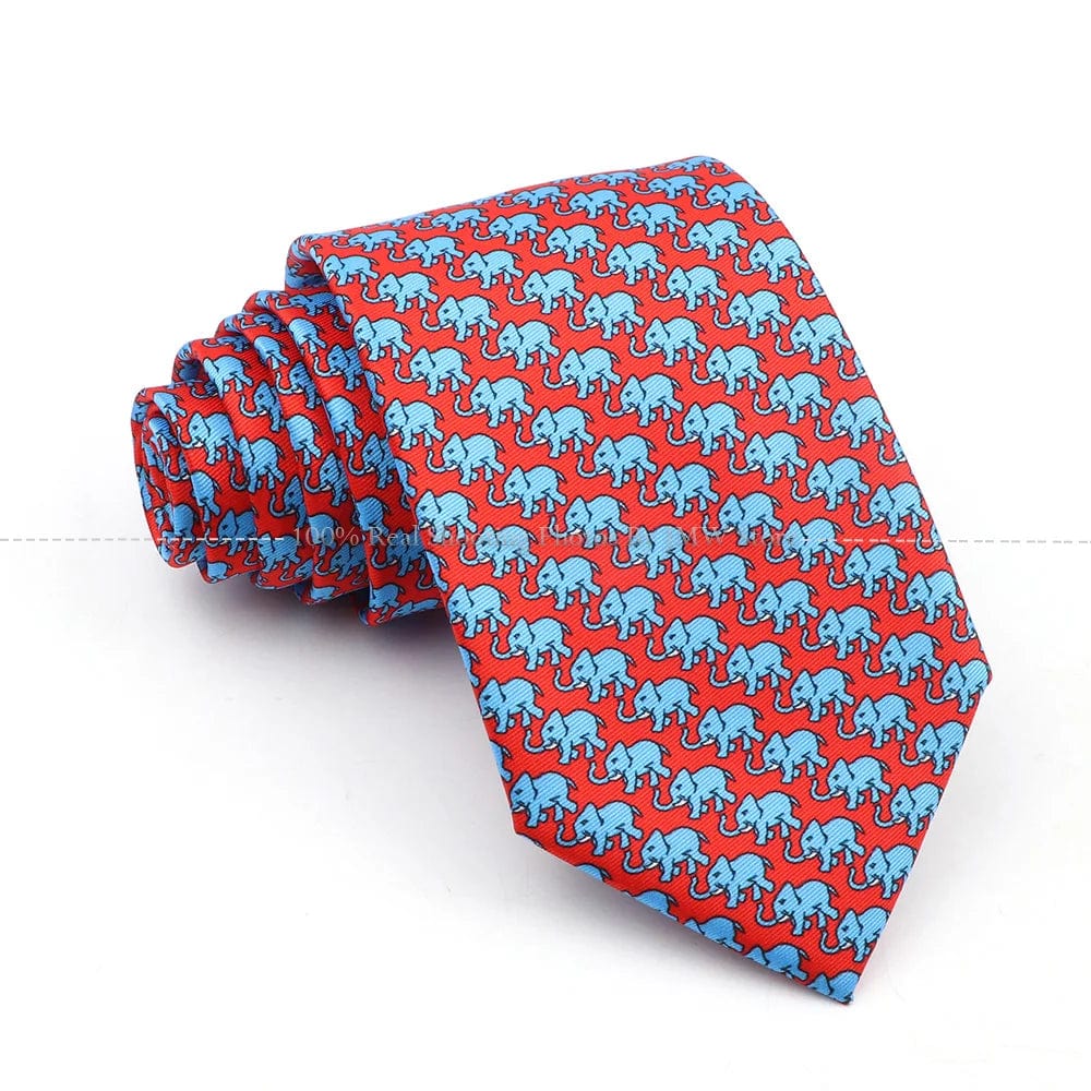 ZONFAZ Creative Imitation Silk Ties Men's Graffiti Necktie