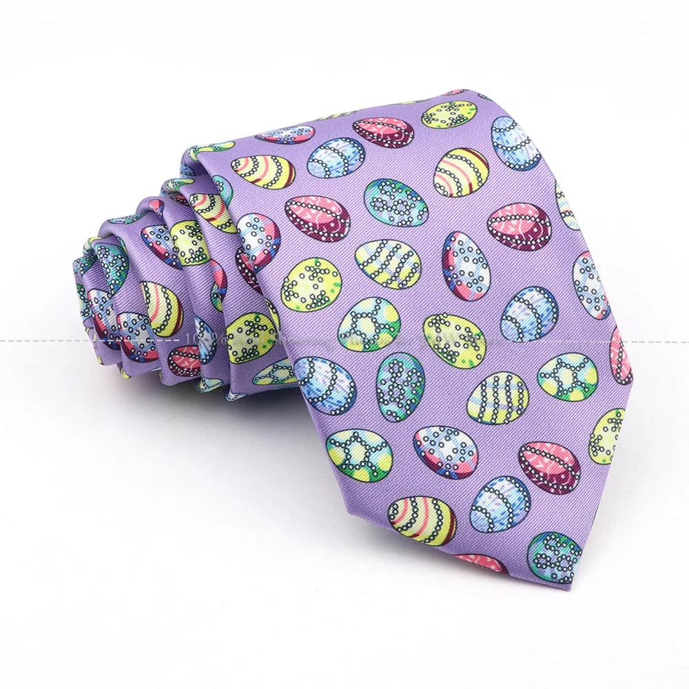 ZONFAZ Creative Imitation Silk Ties Men's Graffiti Necktie