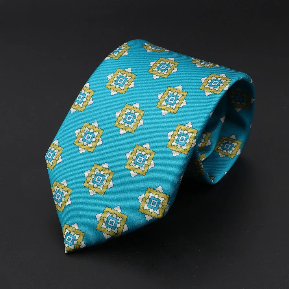 ZONFAZ Men's Silk Ties Polka Dots Jacquard Formal Designer Neckties