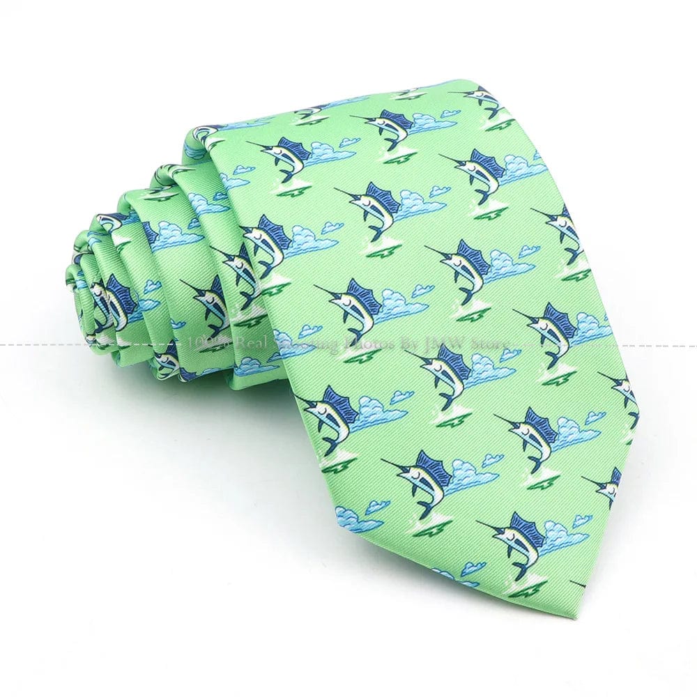 ZONFAZ Creative Imitation Silk Ties Men's Graffiti Necktie