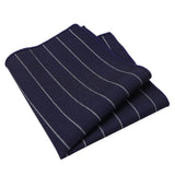 Navy Stripe Pocket Square