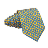 Yellow Blue Chain Necktie