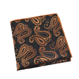 Black Gold Paisley Pocket Square
