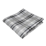 Gray Black Plaid Pocket Square