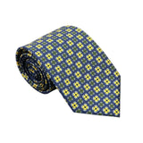 Navy Blue with Yellow & Green Floral Necktie