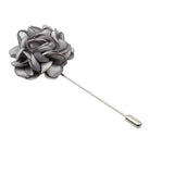 Gray Gray Floral Lapel Pin