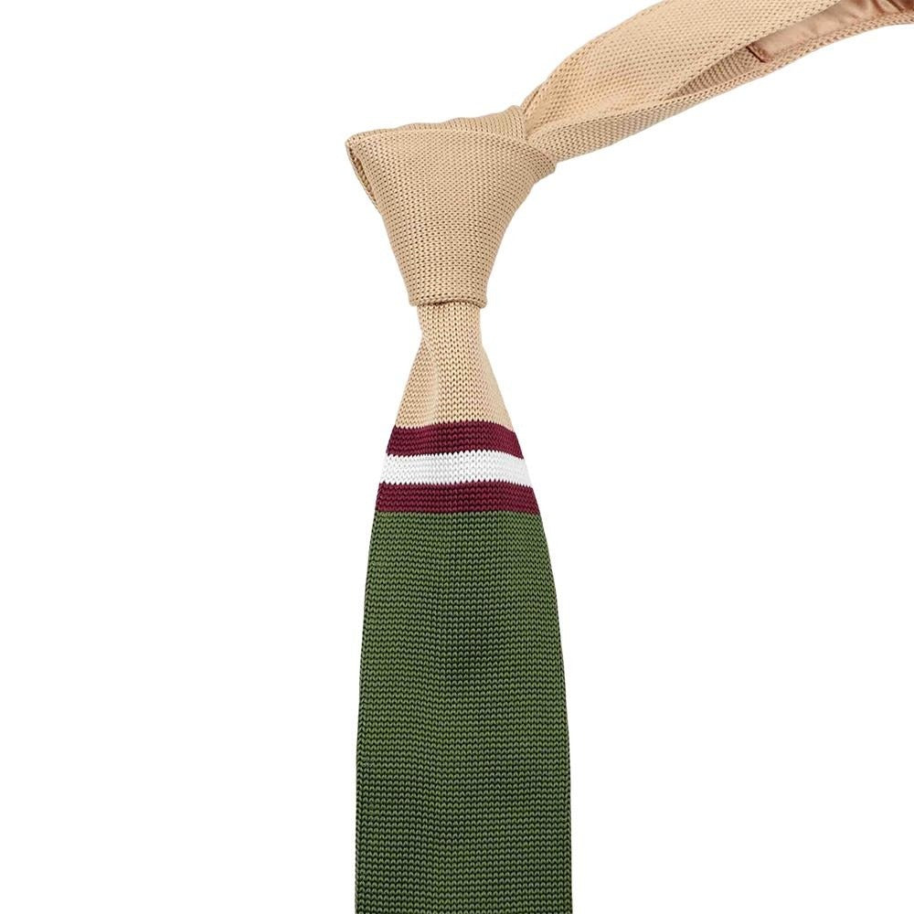 ZONFAZ Men's Knitted Ties 5cm Fashion Skinny Striped Knit Neckties