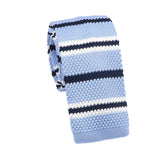 Light Blue Navy Striped Necktie