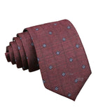 Burgundy with Blue Diamond Necktie