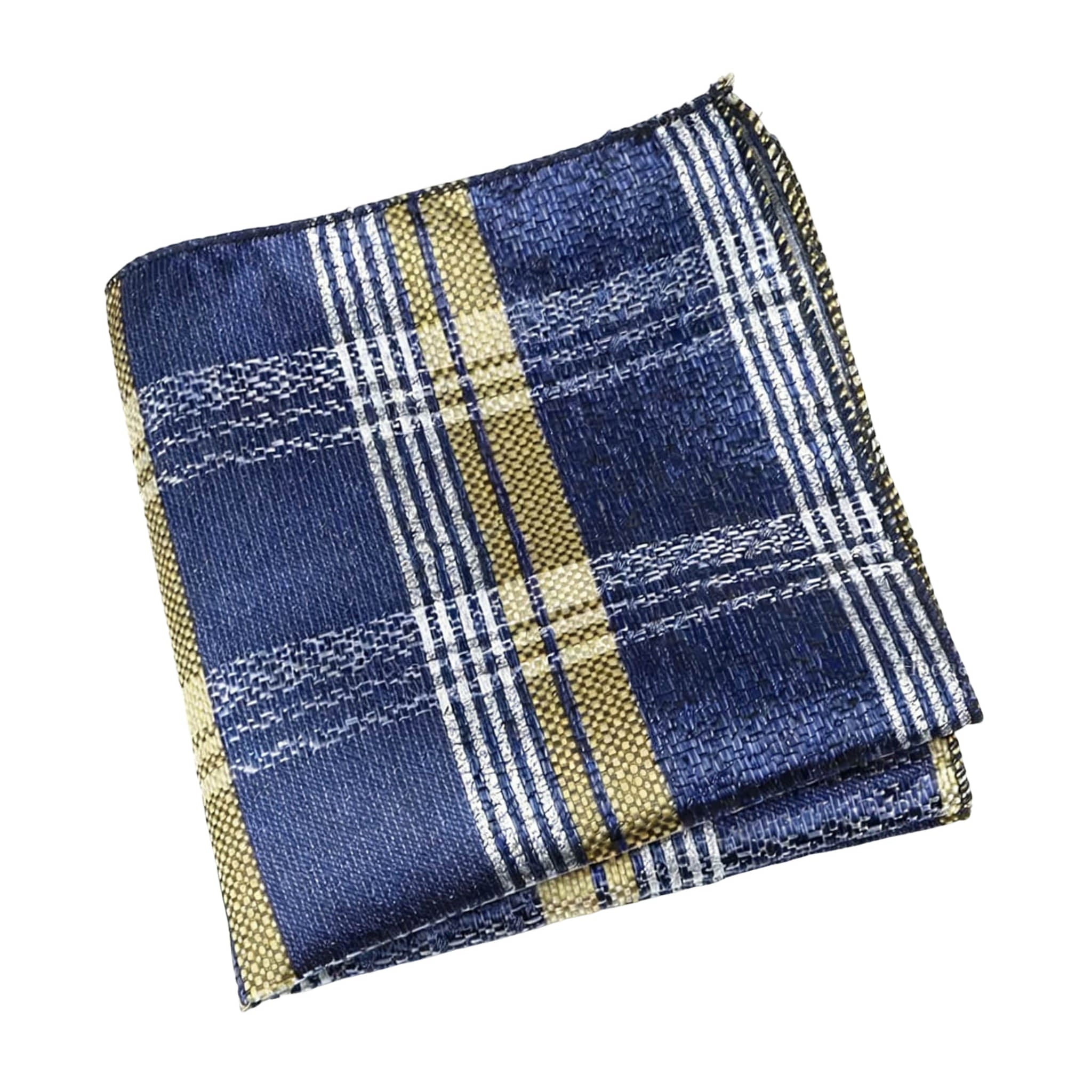 Blue Yellow Plaid Pocket Square