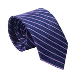 Navy Blue Purple Striped Necktie