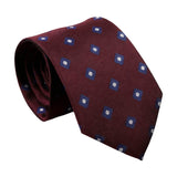 Burgundy Blue Dotted Necktie