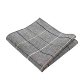 Gray Multicolor Plaid Pocket Square
