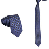 Navy Blue White Dotted Necktie