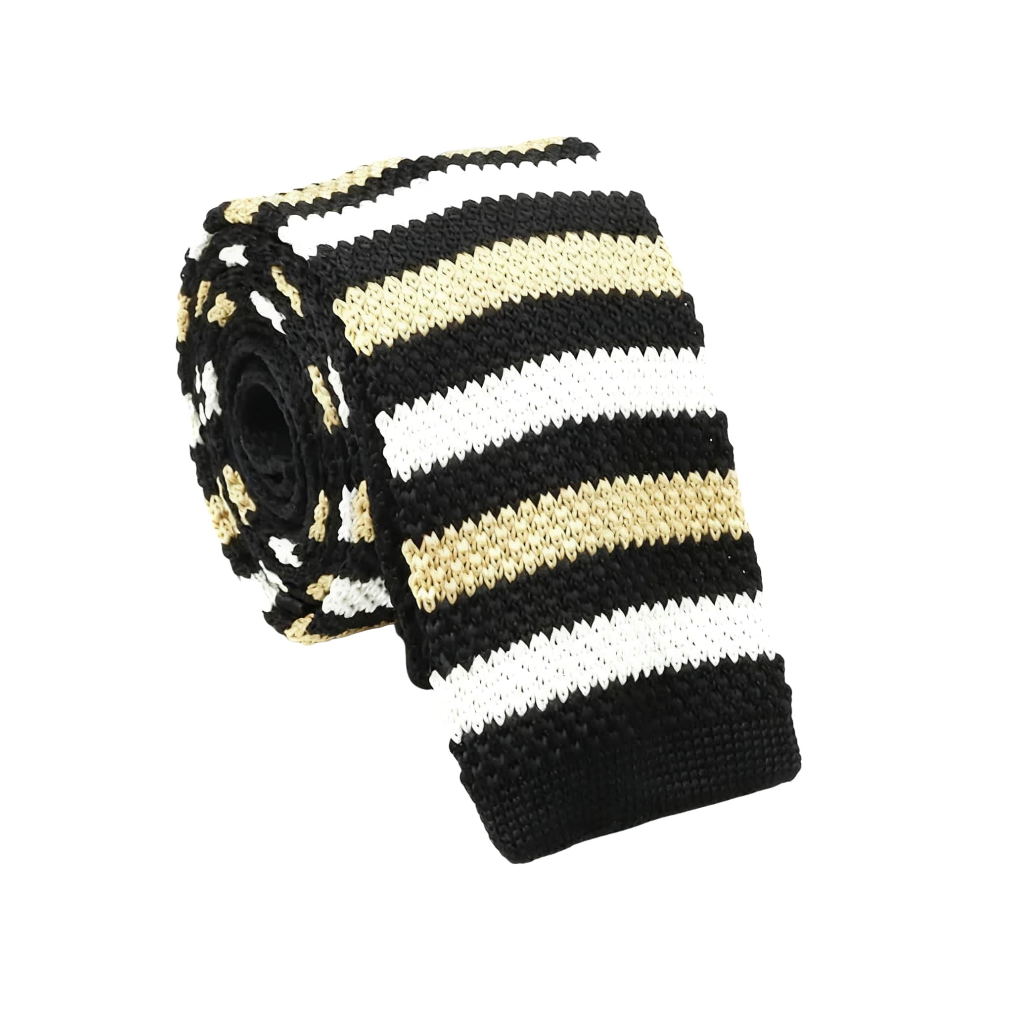 Black Gold Striped Necktie