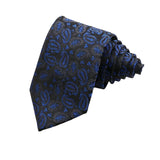 Black Blue Paisley Necktie