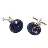 Navy Blue White Star Cufflink