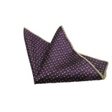 Purple Gold Triangle Pocket Square