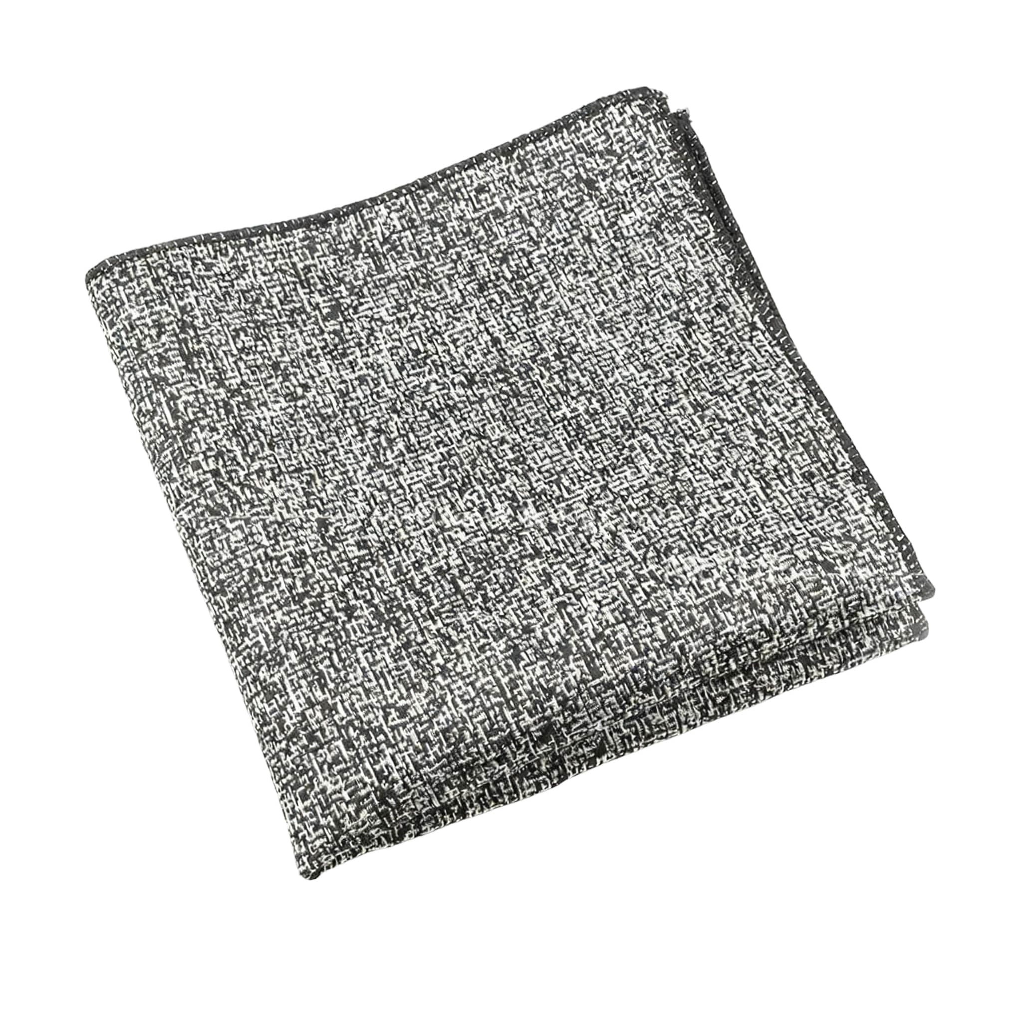 Gray Black Textured Pocket Square