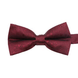 Burgundy Red Floral Bowtie