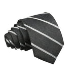 Black White Striped Necktie