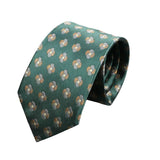 Green Brown Floral Necktie