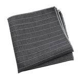Gray White Striped Pocket Square