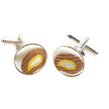 Brown Yellow Paisley Cufflink