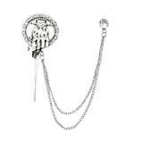 Silver Silver Hand Lapel Pin