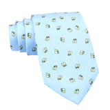 Light Blue With Yellow Bee Necktie