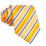 Orange Blue Striped Necktie