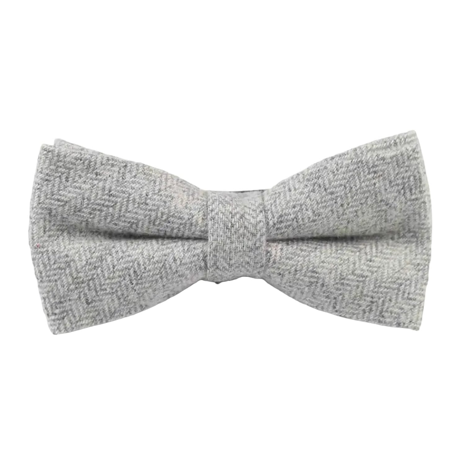 Gray With Herringbone Bowtie
