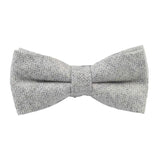 Gray Herringbone Bow Tie