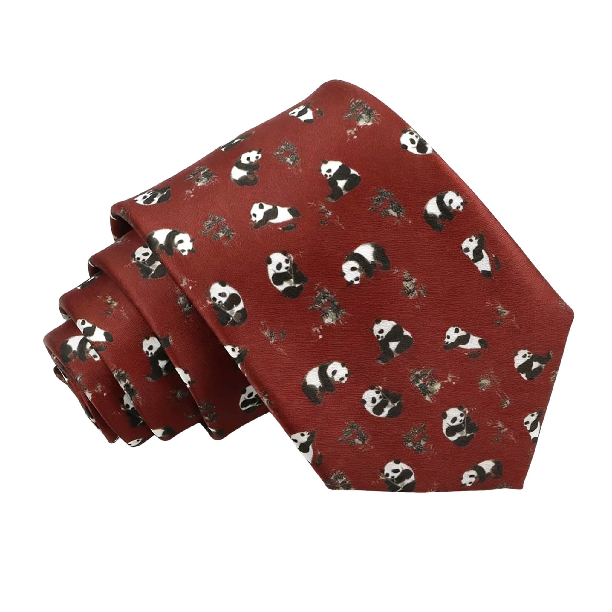 Brown Black Panda Necktie