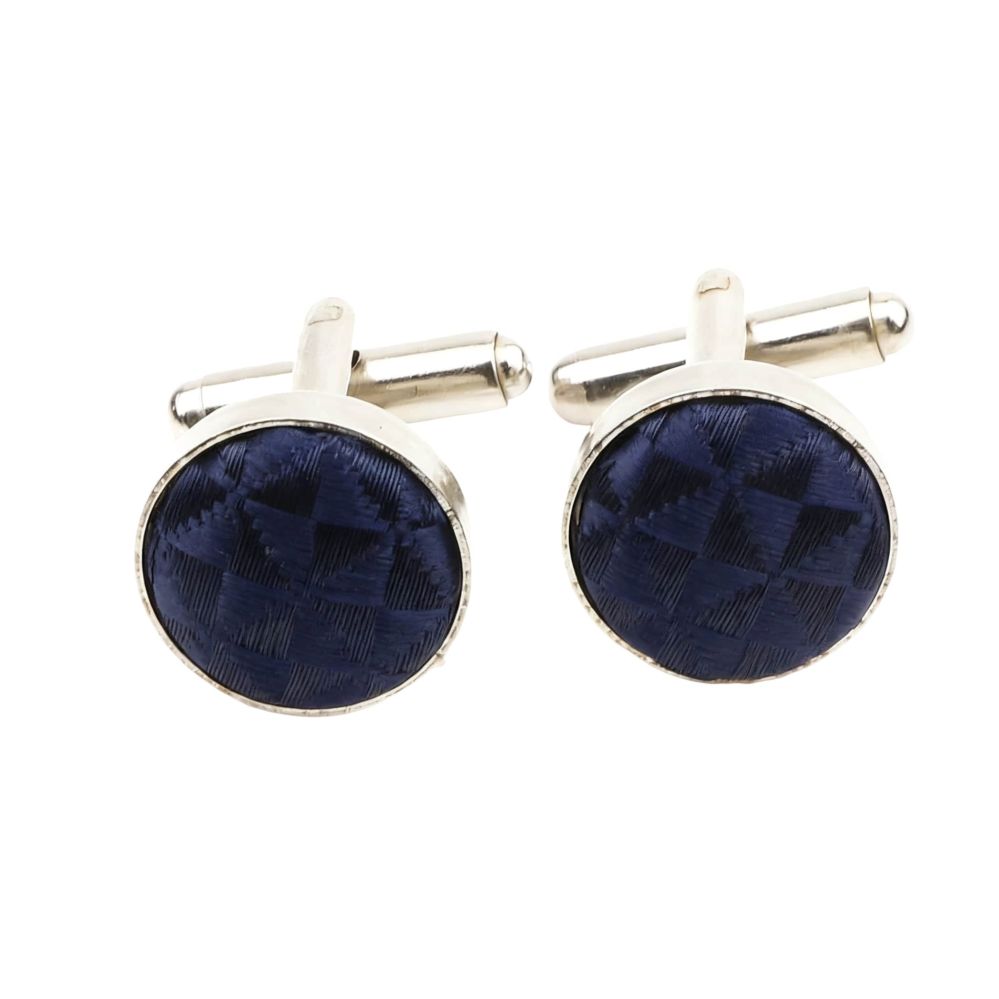 Navy Blue Navy Blue Textured Cufflink