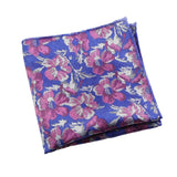 Blue Purple Floral Pocket Square