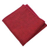 Burgundy Herringbone Pocket Square