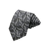 Black Silver Swirl Necktie
