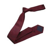 Burgundy With Black Grid Necktie