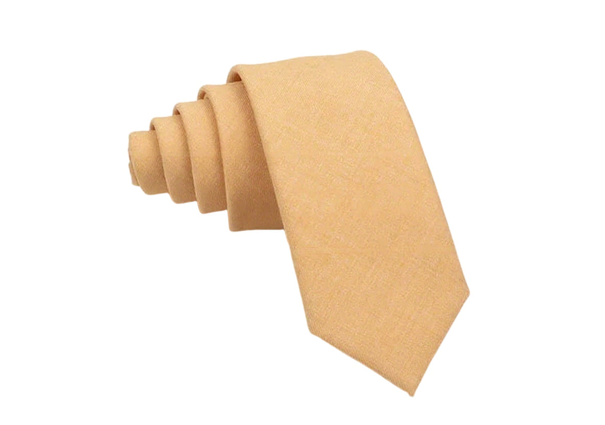 Beige Solid Necktie