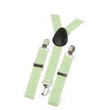 Mint Green Black Solid Suspender