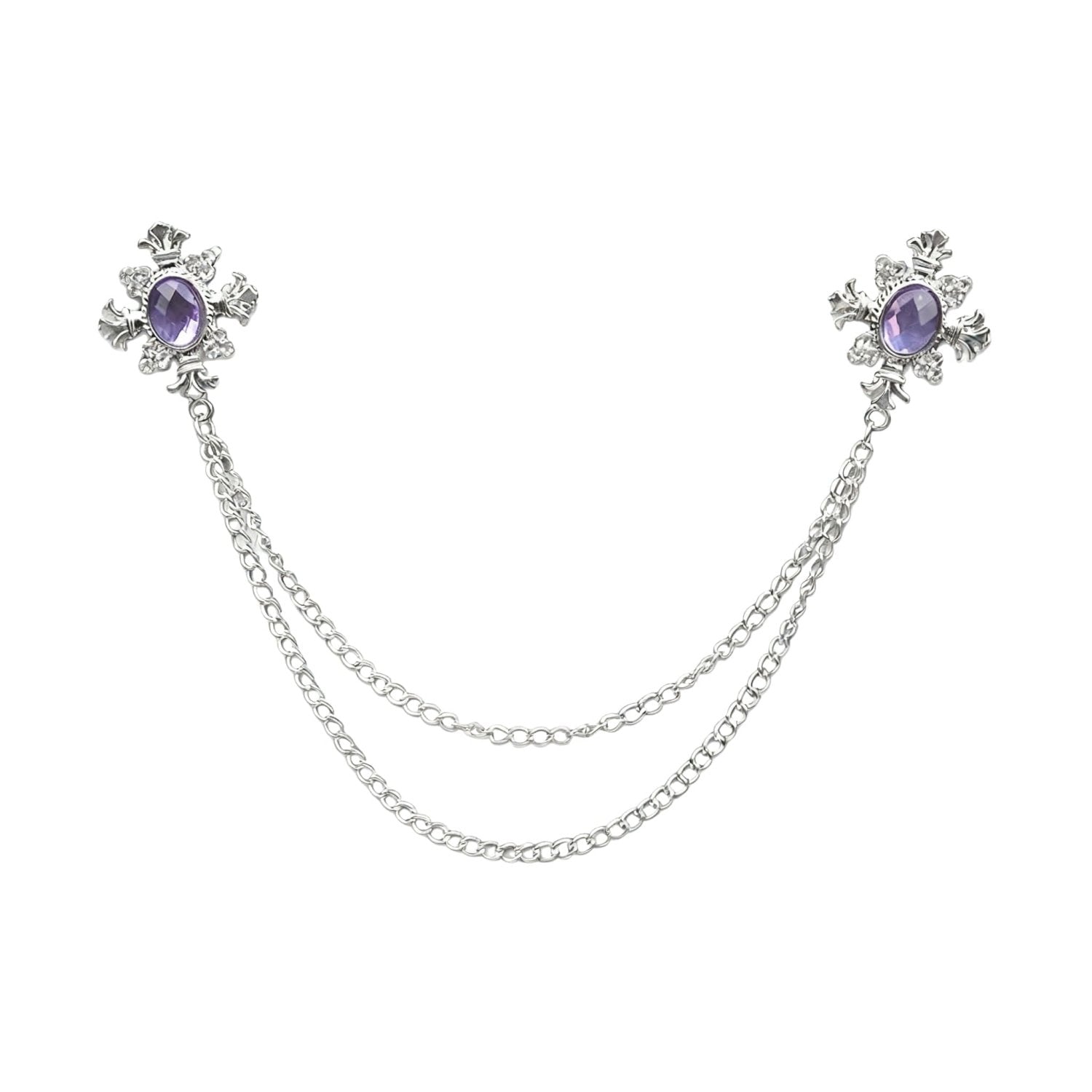 Silver Purple Chain Accessorie