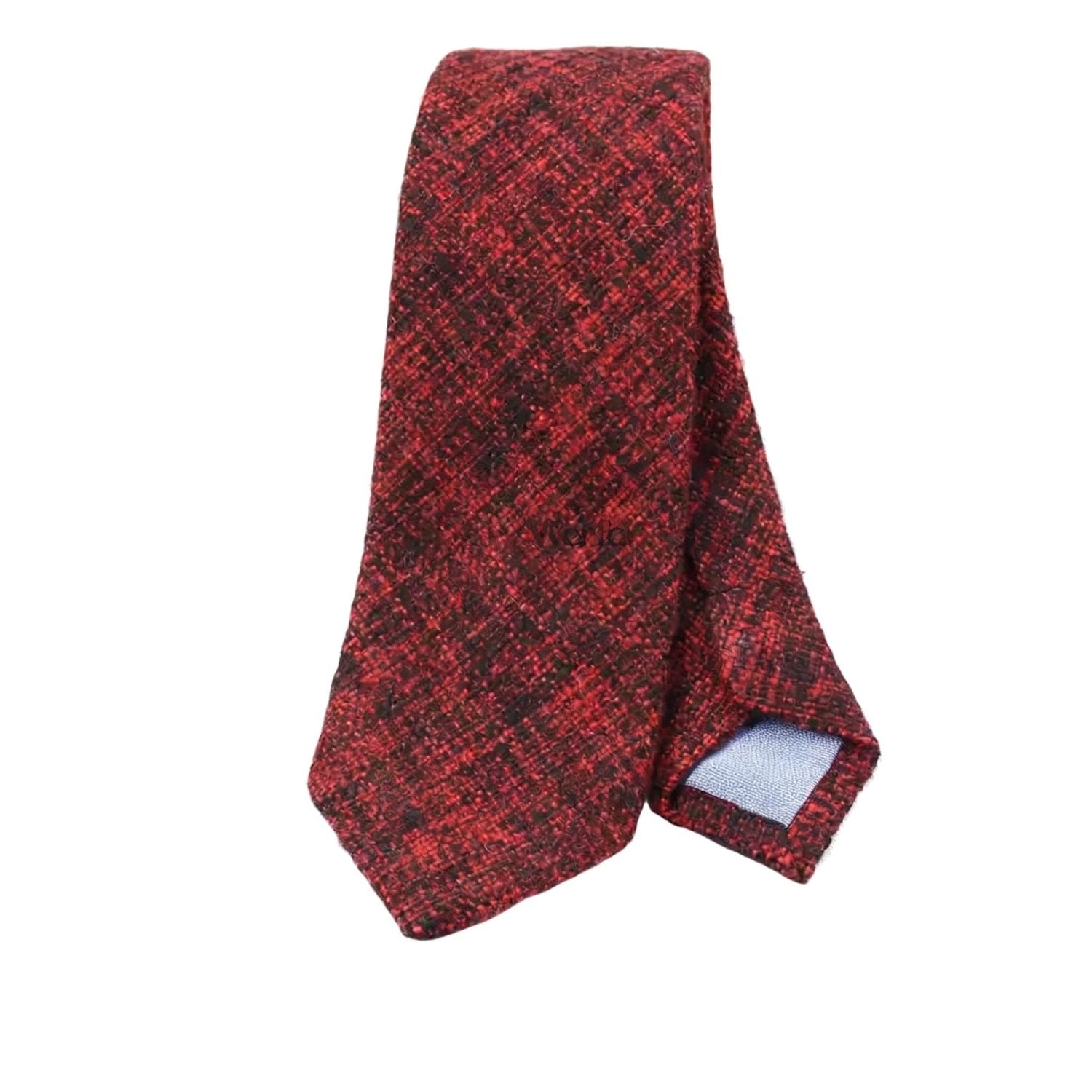 Red With Black Plaid Necktie