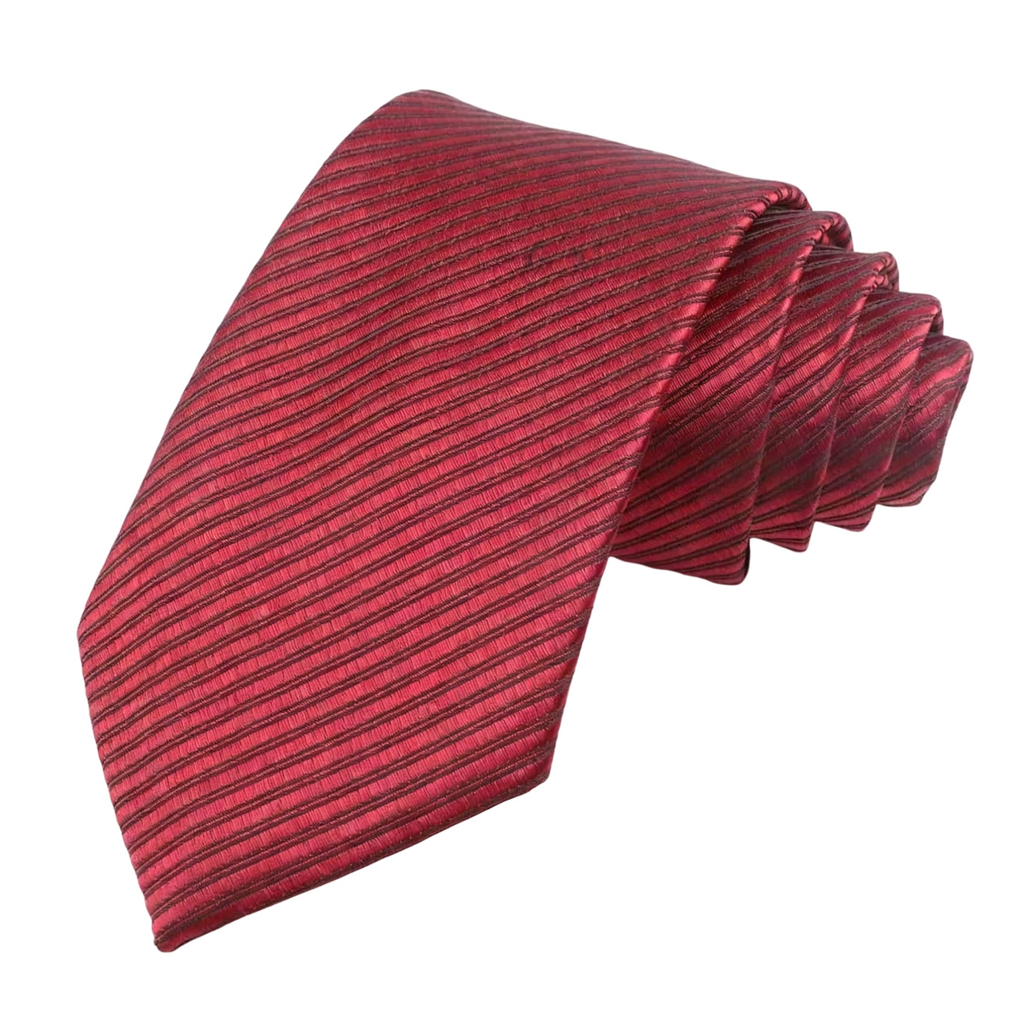 Red Black Striped Necktie